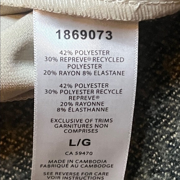 NWT Frank And Oak Beige Skort Shorts sz L Recycled Polyester - Picture 9 of 9